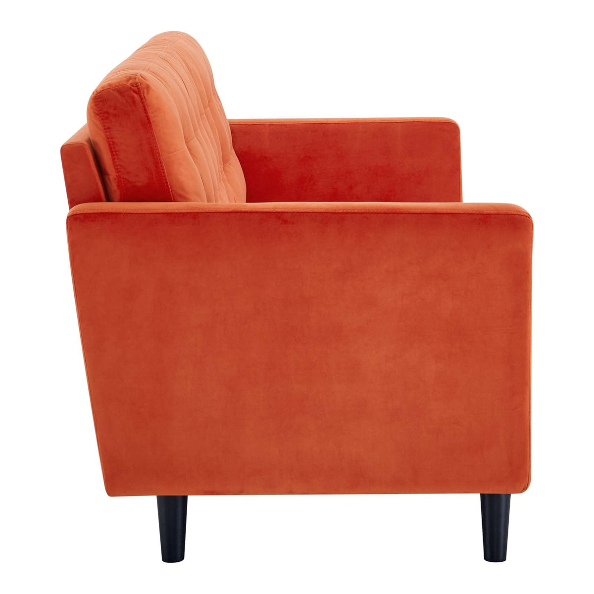 Orange Tufted Performance Velvet Sofa C2216
