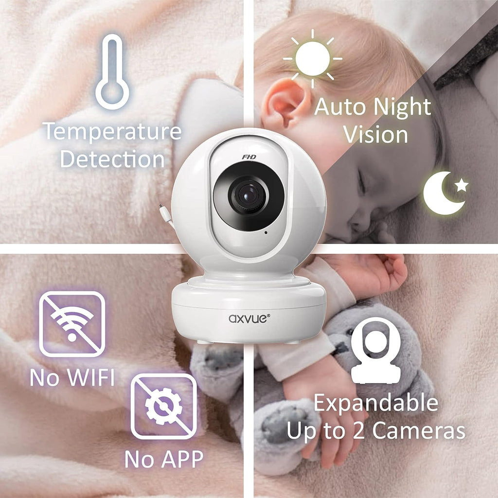 Video Baby Monitor with 5.5” Screen and 1080P Pan/Tilt Camera E759