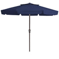 9ft 2-Tier Patio Umbrella, Crank Tilt, Navy Blue B4188
