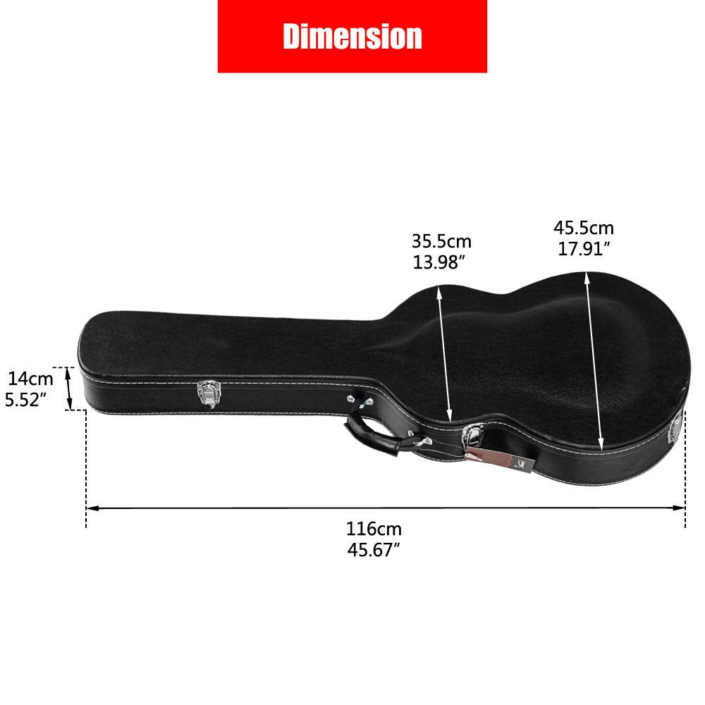 Wooden Hard-Shell Electric Guitar Case with Lock Latch Padding H747218