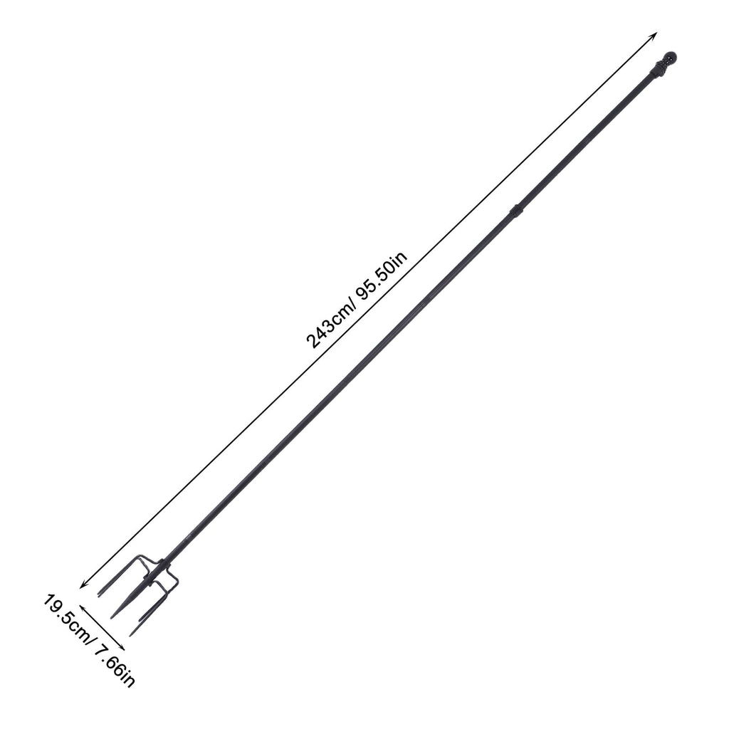 Stainless Steel In Ground Flag Pole with 5 Prongs Base O609