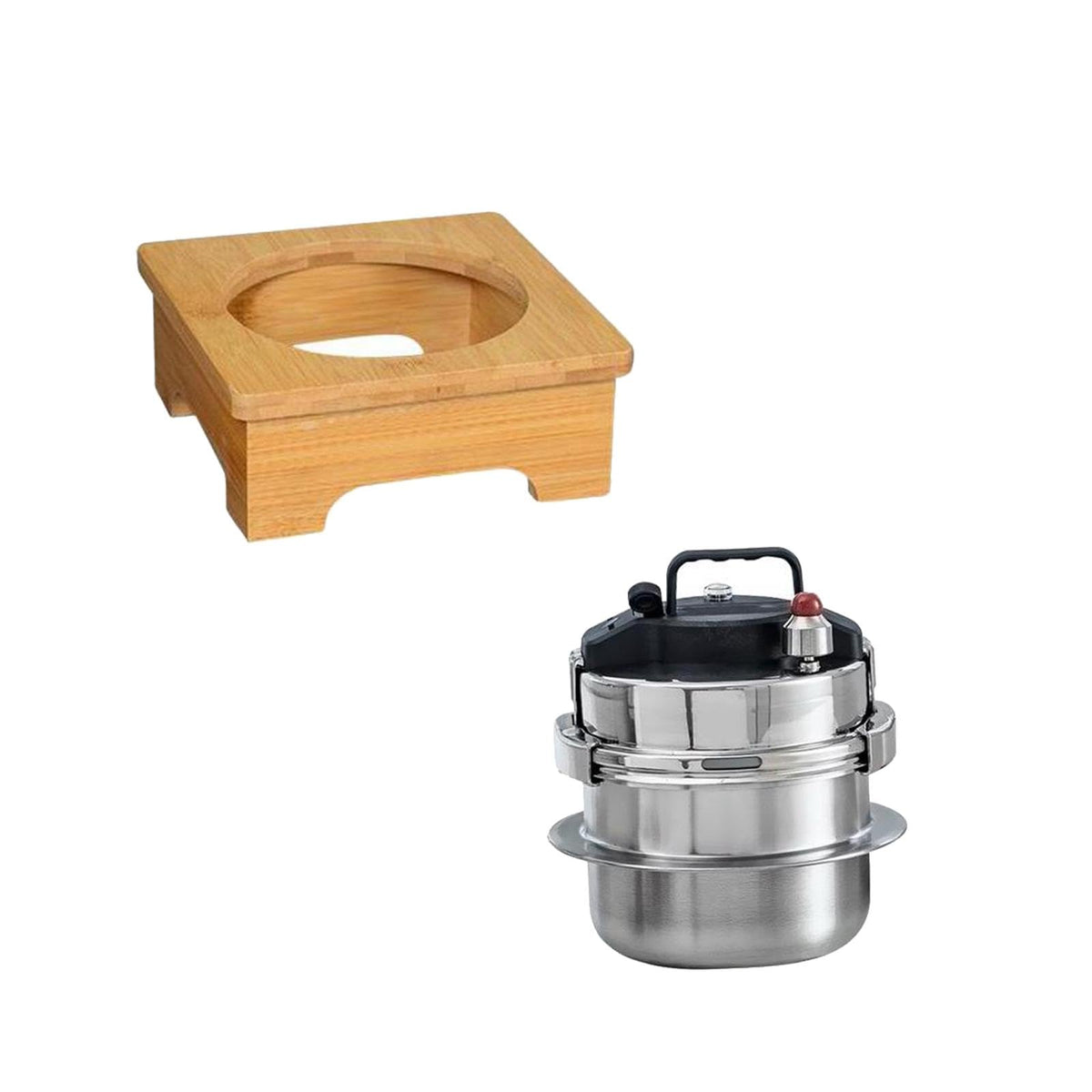 Small Pressure Cookers with Wooden T129