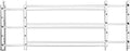 White 3-Bars Adjustable Width Window Safety Guard K290426