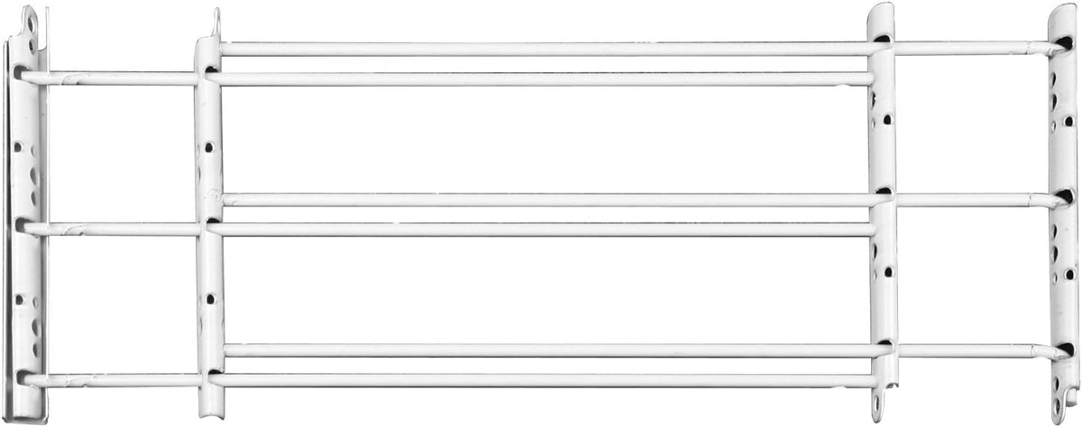 White 3-Bars Adjustable Width Window Safety Guard K290426