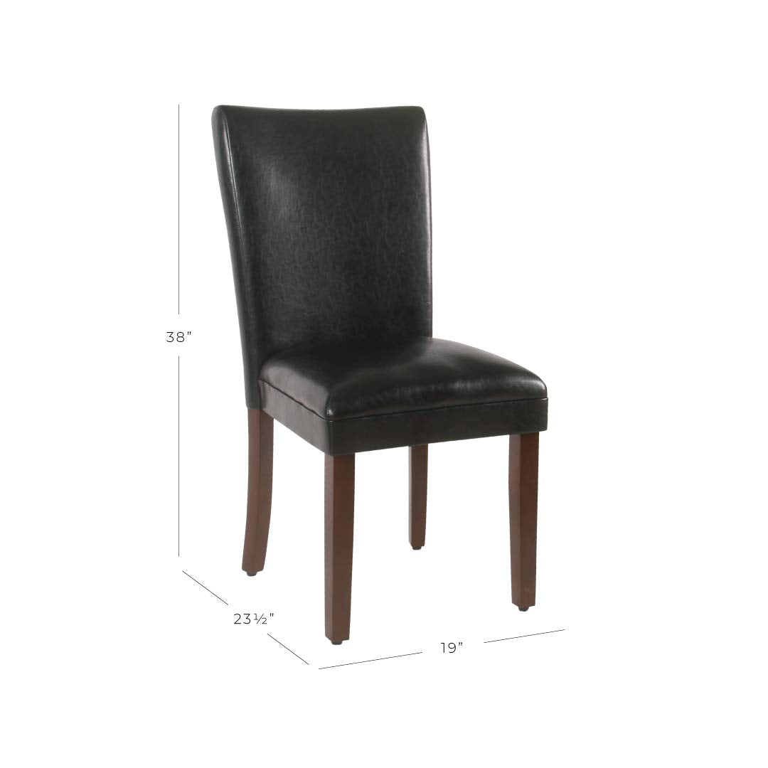 Black Faux Leather Dining Chair Set of 2 P2663