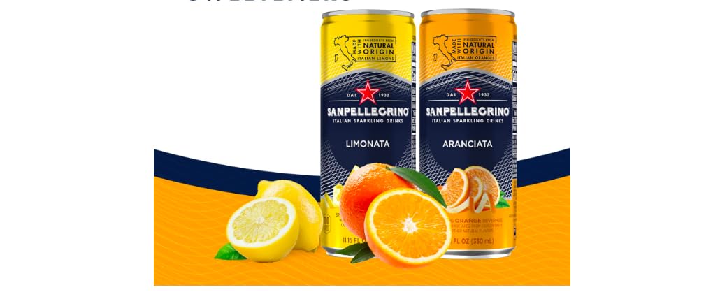 Italian Sparkling Drink Variety Pack, 24 Pack of 11.15 Fl Oz Cans C753