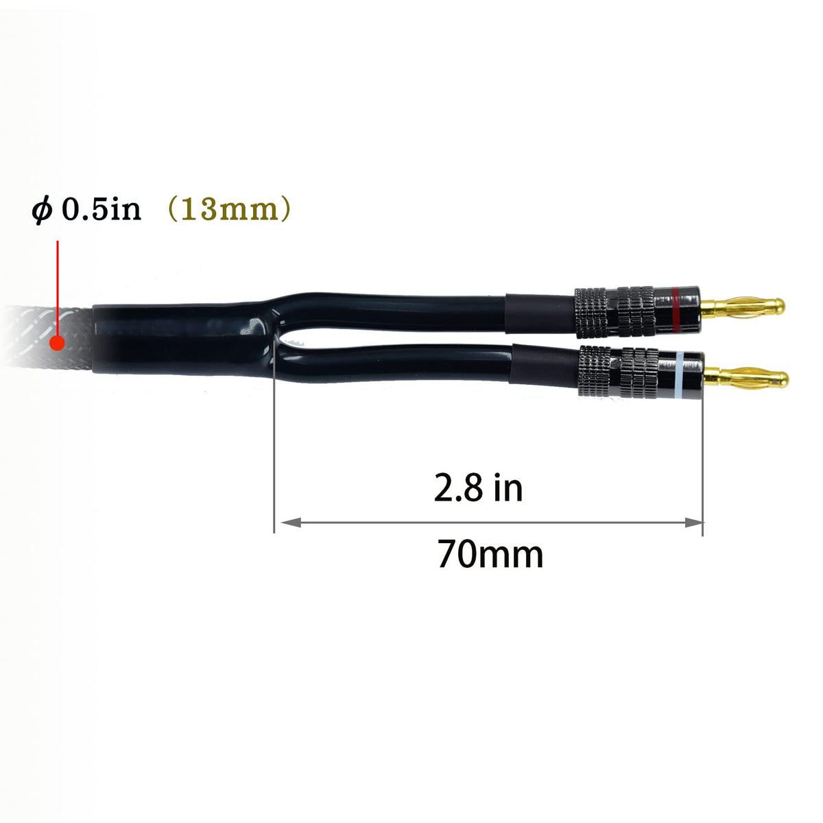 10ft 12awg Braided Speaker Cable E466887