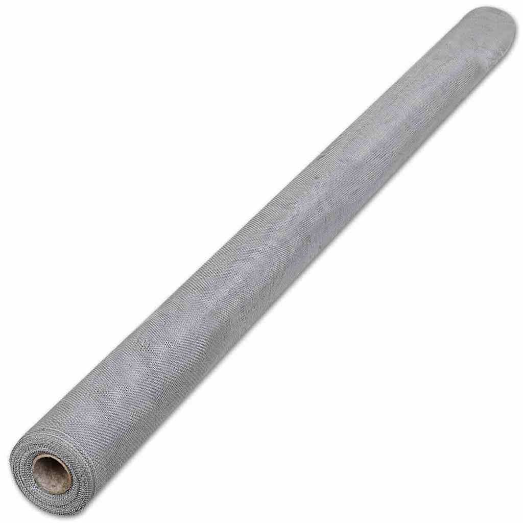 Aluminum Mesh Screen 39.4x196.9 Inches Silver B78962