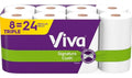 Cloth Paper Towels, 8 Triple Rolls W84783