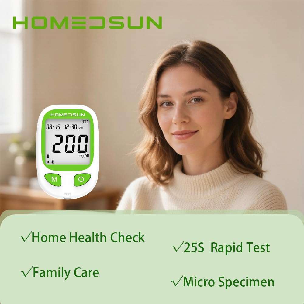Cholesterol Monitor Kit with 20 Test Strips & Lancets V726