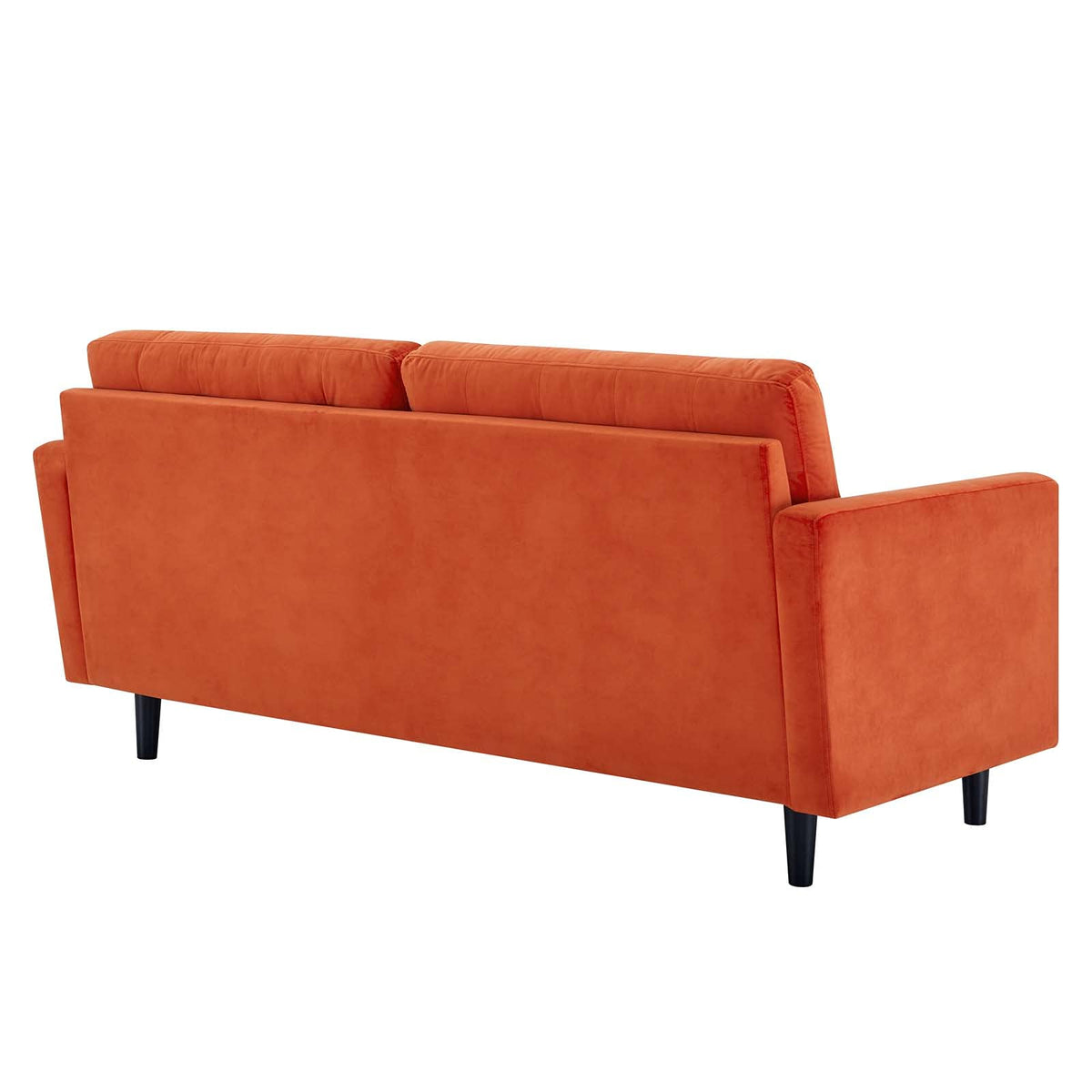 Orange Tufted Performance Velvet Sofa C2216