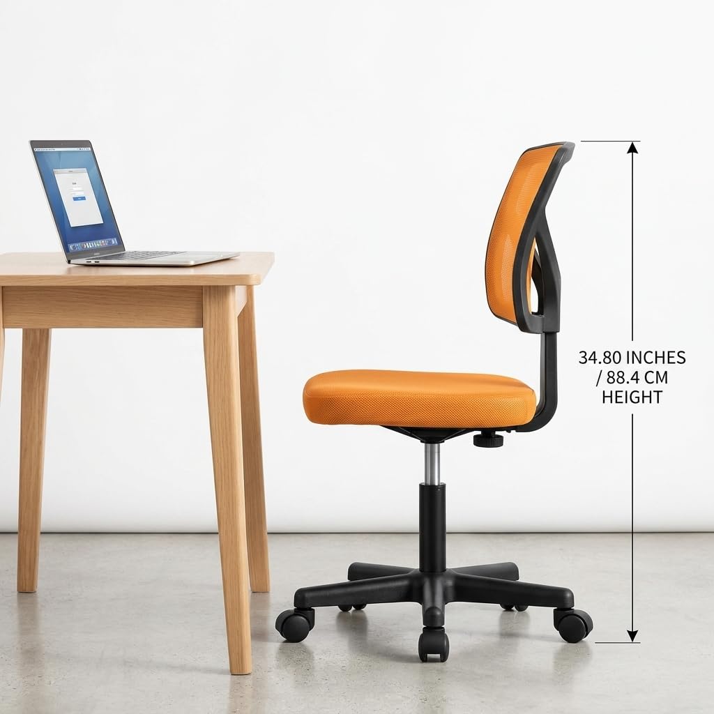 Armless Ergonomic Mesh Office Chair with Adjustable Height G685334