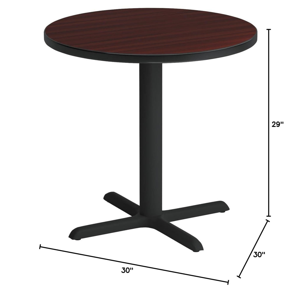30" Round Breakroom Table Mahogany A49178