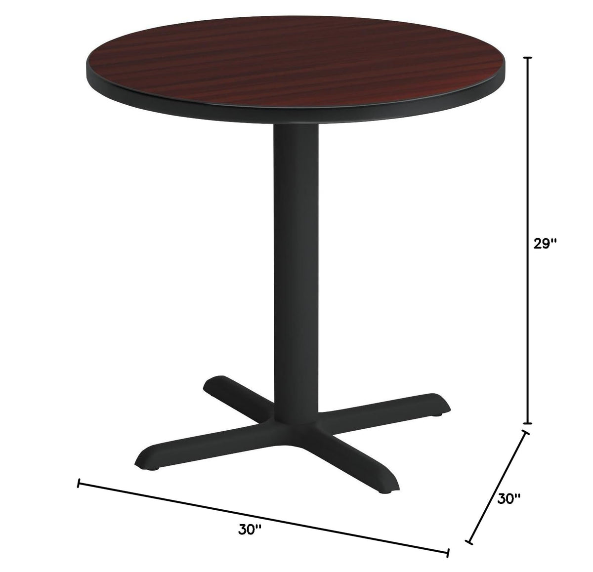 30" Round Breakroom Table Mahogany A49178