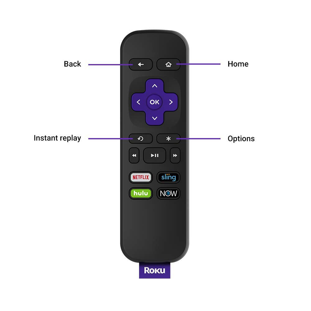 HD/4K/HDR Streaming Media Player with Remote and HDMI Cable, Black N108138