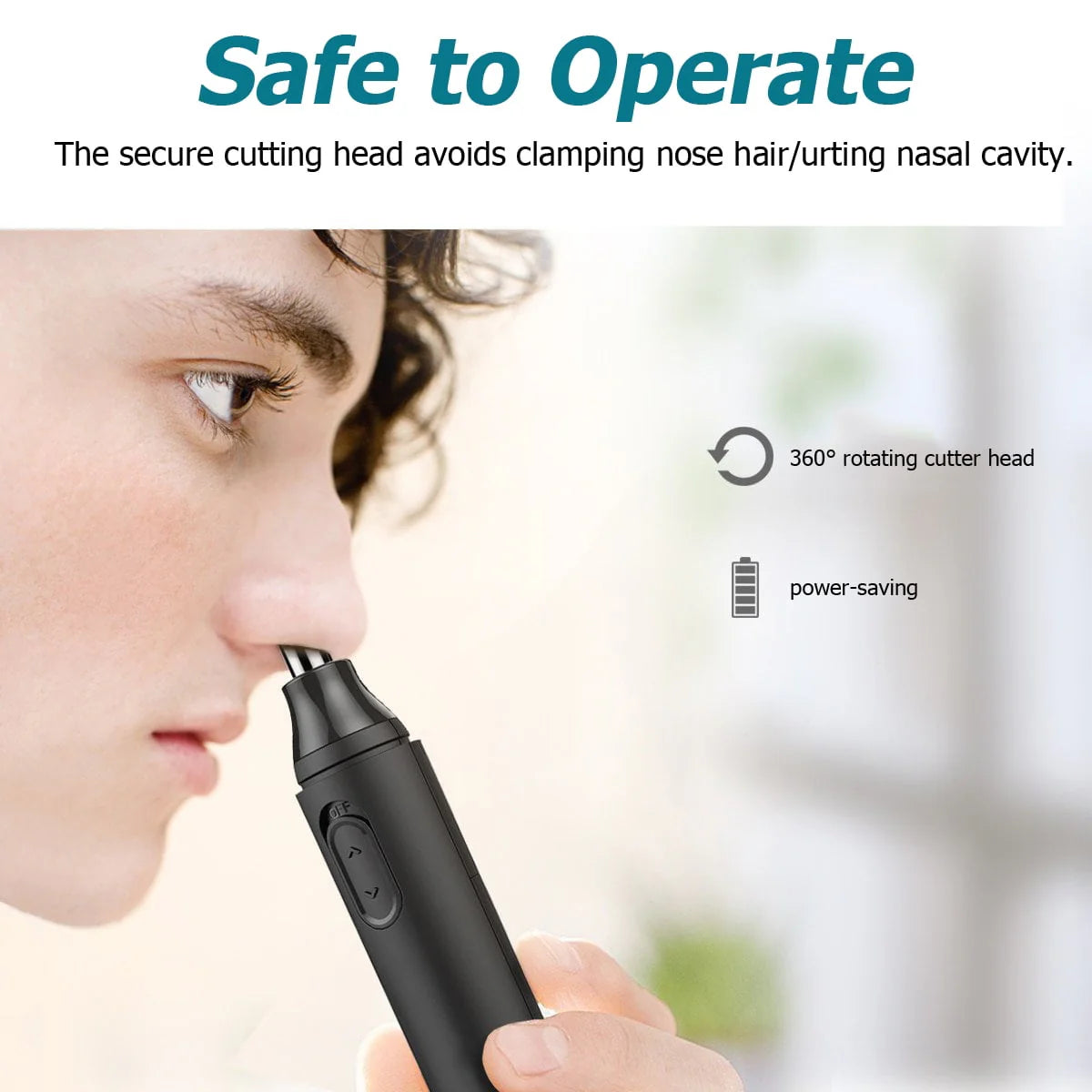 Nose Ear Eyebrow Hair Trimmer with Removable Cutter Head M8249