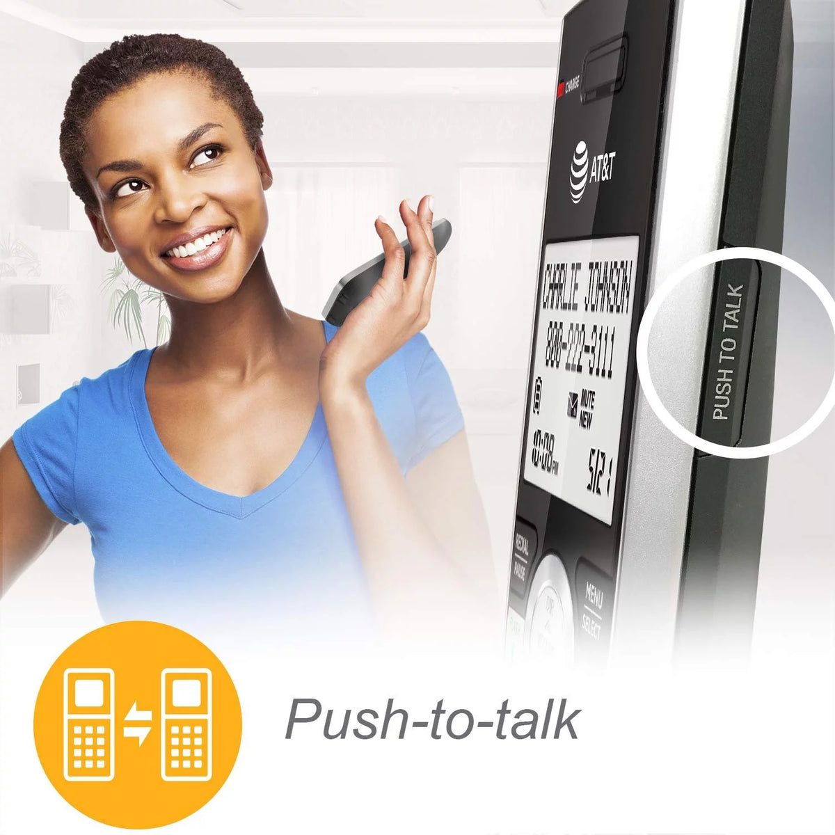 Silver/Black Cordless Phone with 4 Handsets R1508