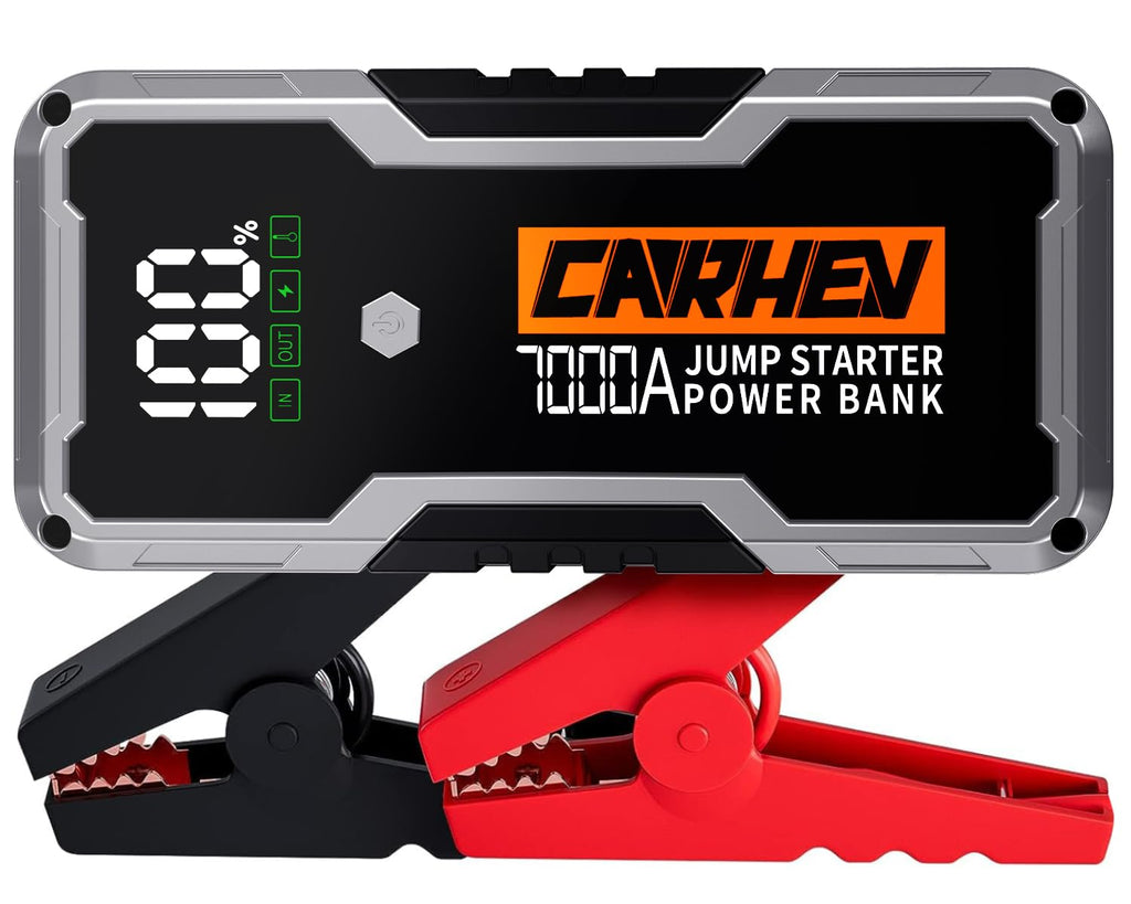 Car Battery Jump Starter Portable 12V with Jumper Cables LED Light Z746