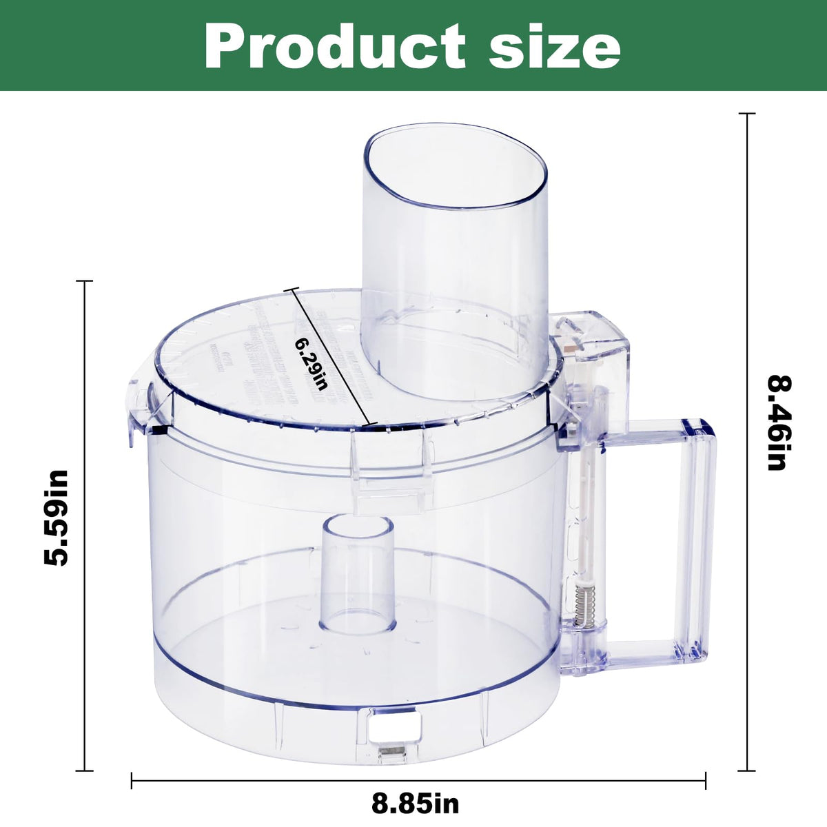 7-cup Food Processor Work Bowl with 4 Locking Tabs O6161
