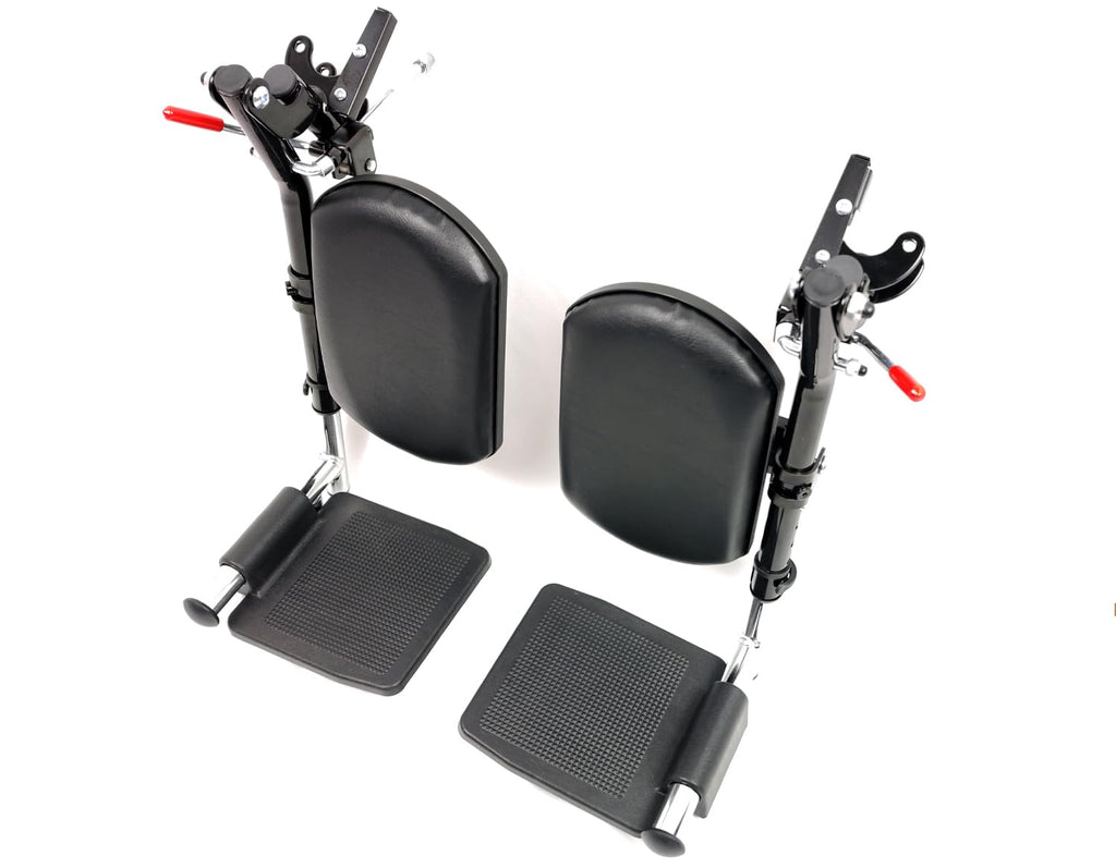 Wheelchair Elevating Leg Rests with Padded Calf Pad and Composite Footplates, 1 Pair Z699