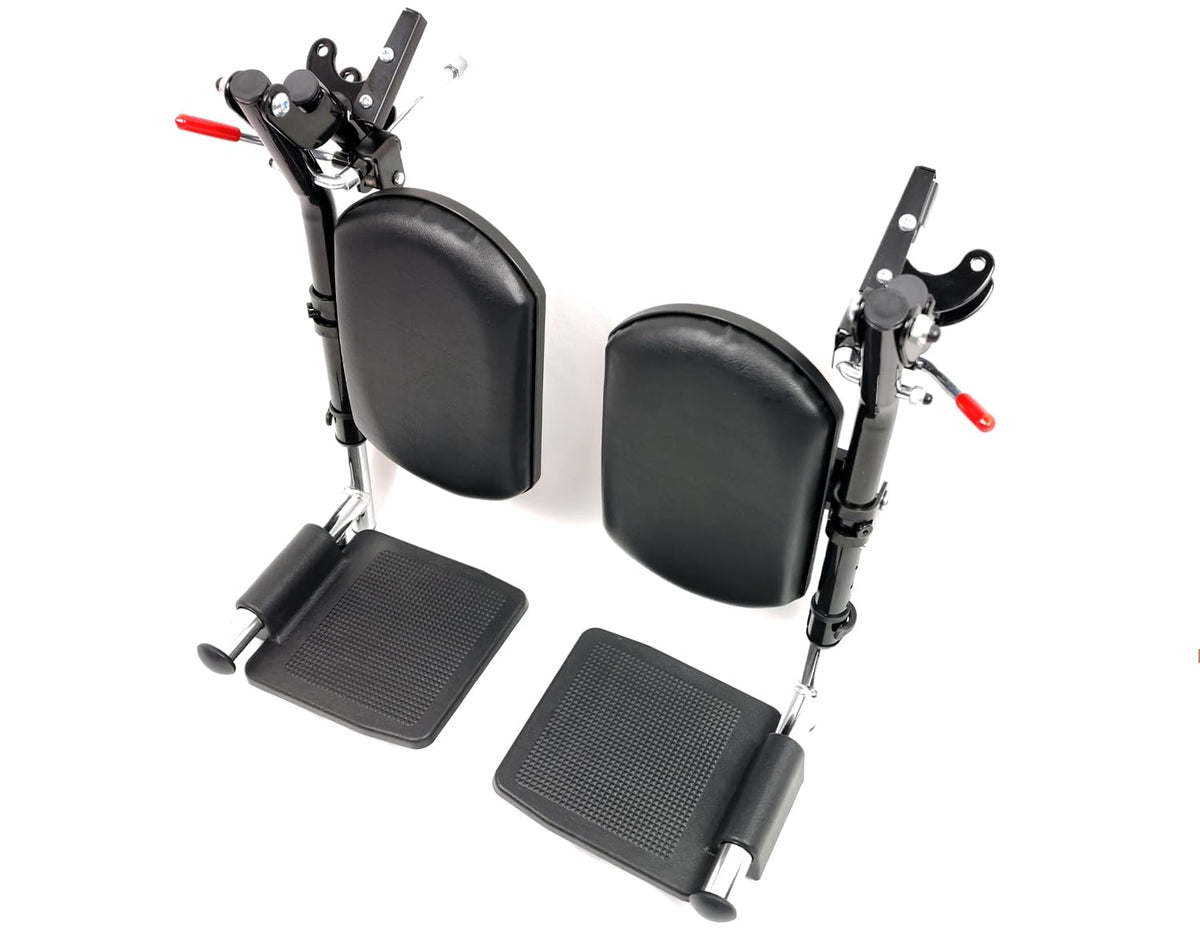 Wheelchair Elevating Leg Rests with Padded Calf Pad and Composite Footplates, 1 Pair Z699