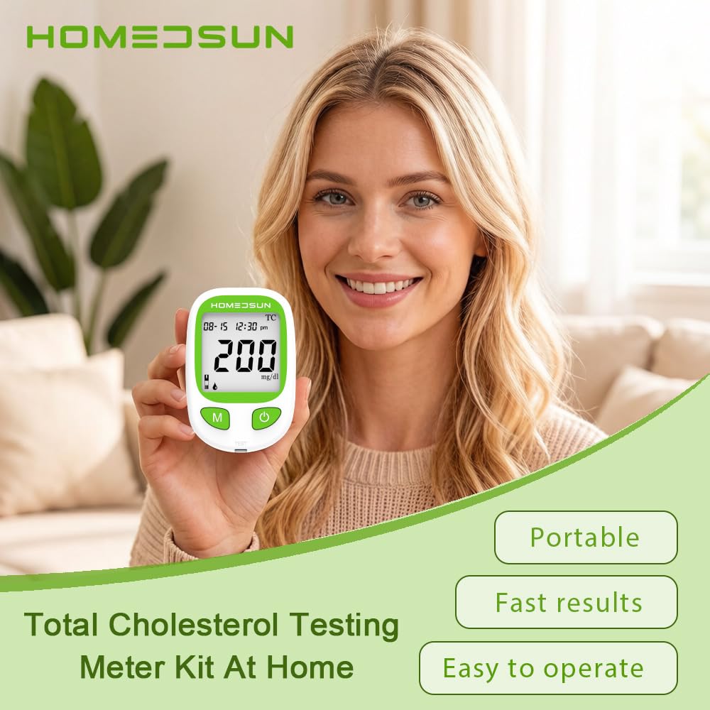 Cholesterol Monitor Kit with 20 Test Strips & Lancets V726