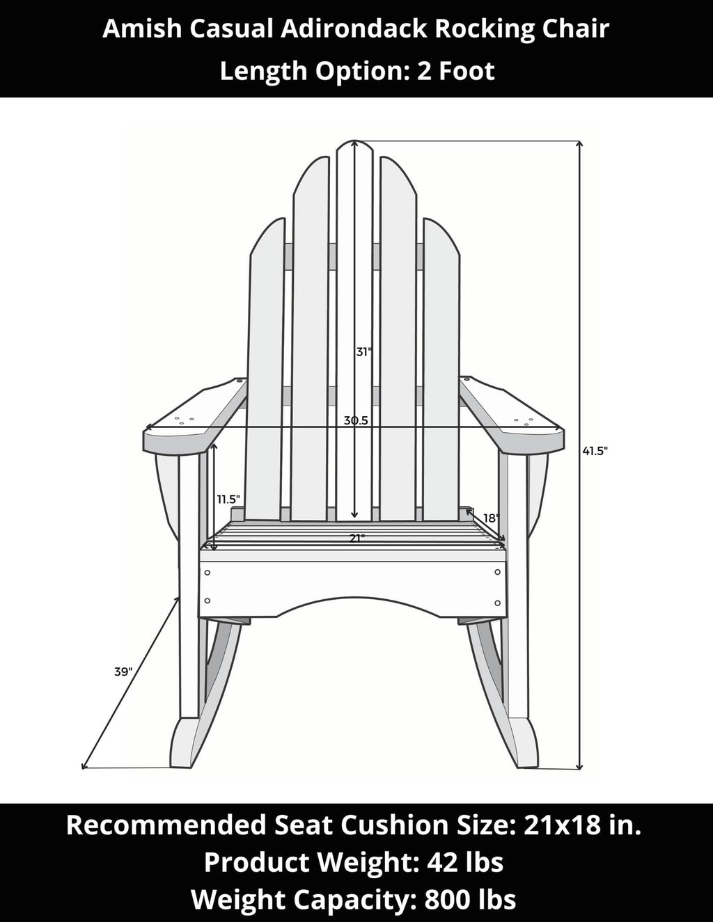 Unfinished Treated Pine Wood Outdoor Rocking Chair X9613
