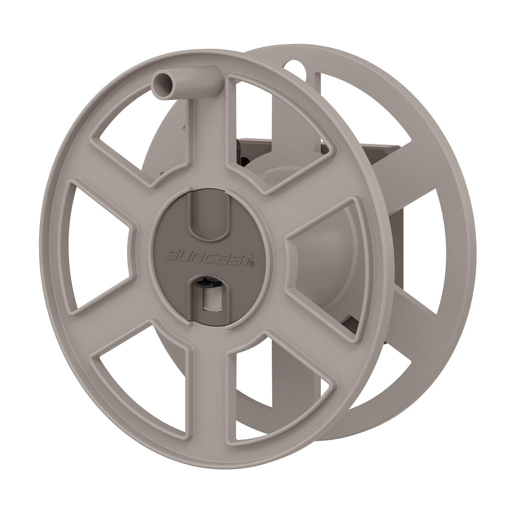 Wall Mount Garden Hose Reel 100 Feet Capacity Light Taupe Resin A549