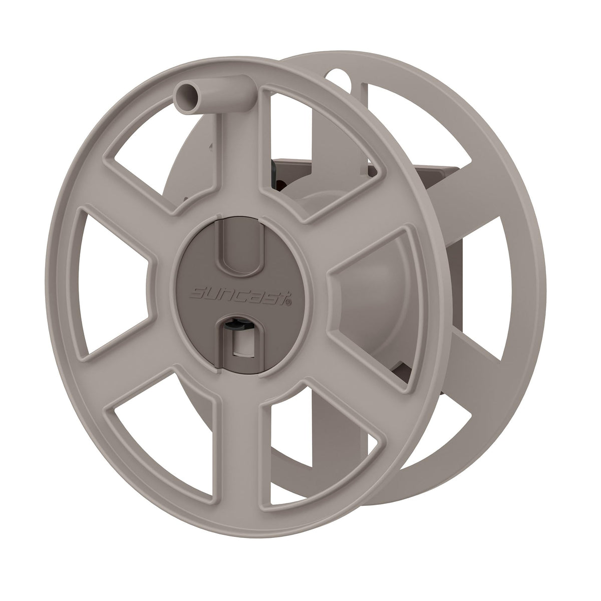 Wall Mount Garden Hose Reel 100 Feet Capacity Light Taupe Resin A549