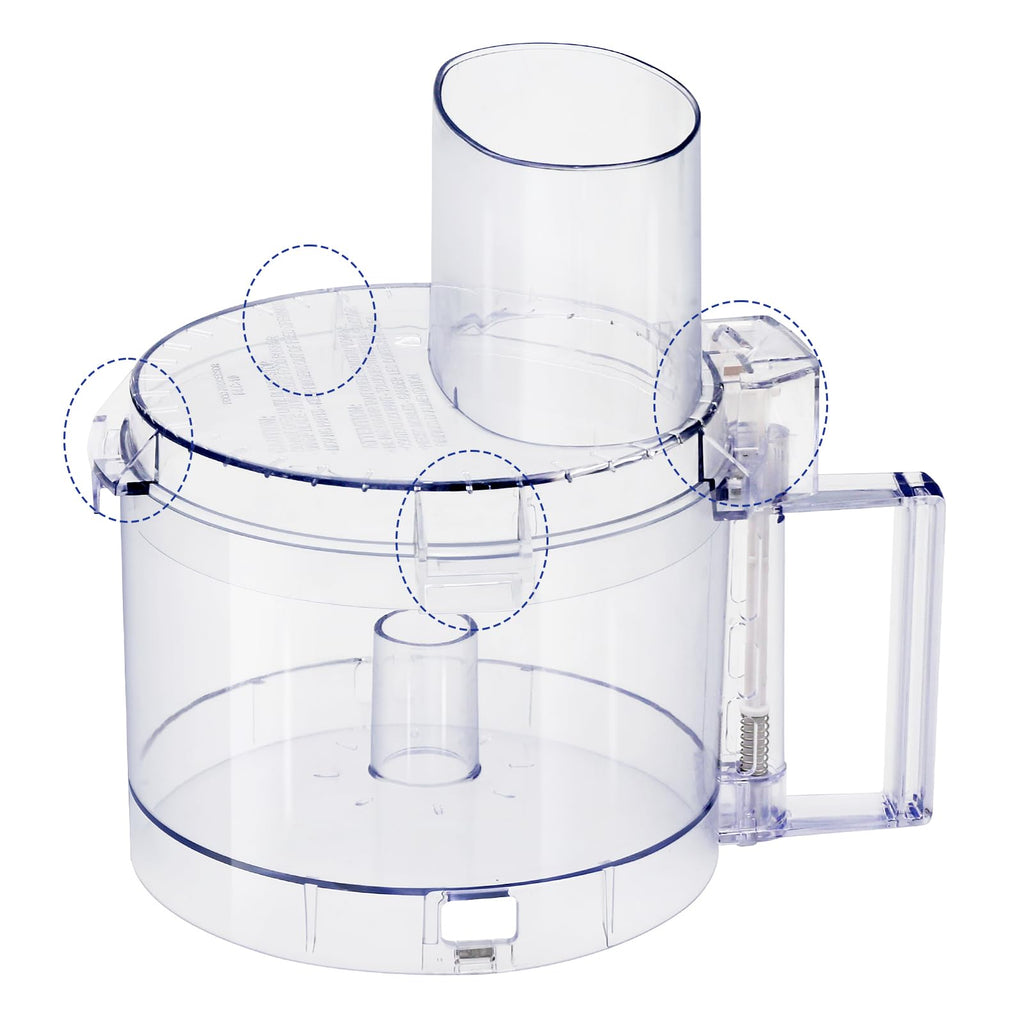 7-cup Food Processor Work Bowl with 4 Locking Tabs O6161
