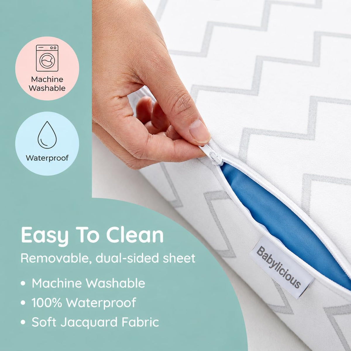 38" x 26" Waterproof Memory Foam Mattress Pad C25084