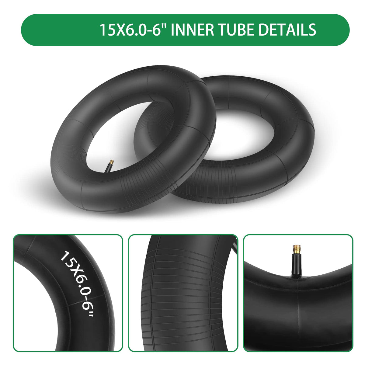 15x6.00-6 Inner Tube with TR-13 Straight Valve Stem X256803