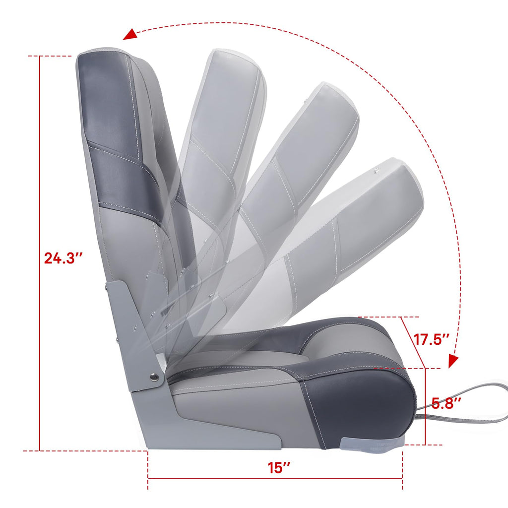 2 Pack High Back Folding Boat Seats X1124