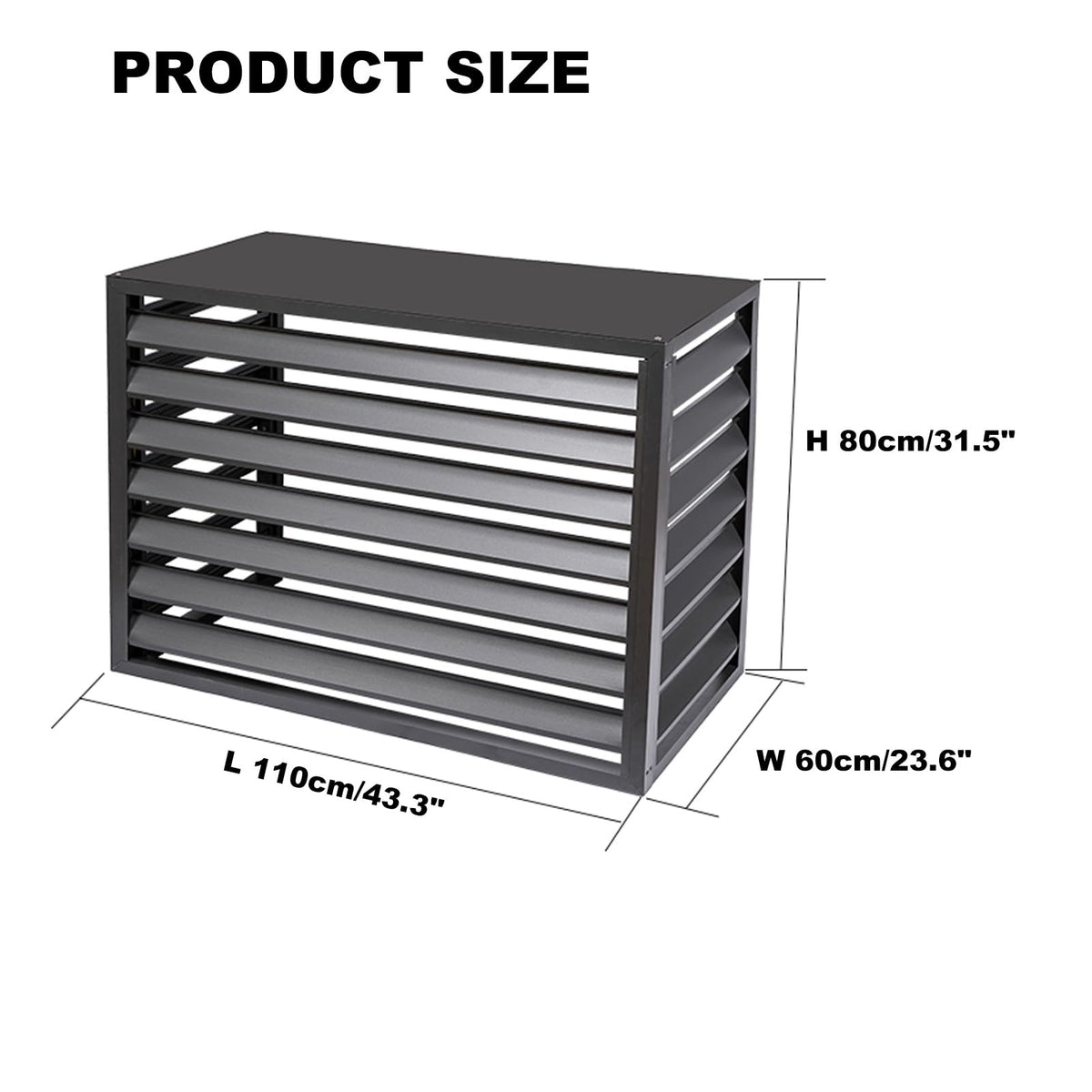 Aluminum 4-Panel AC Condenser Fence Z582358