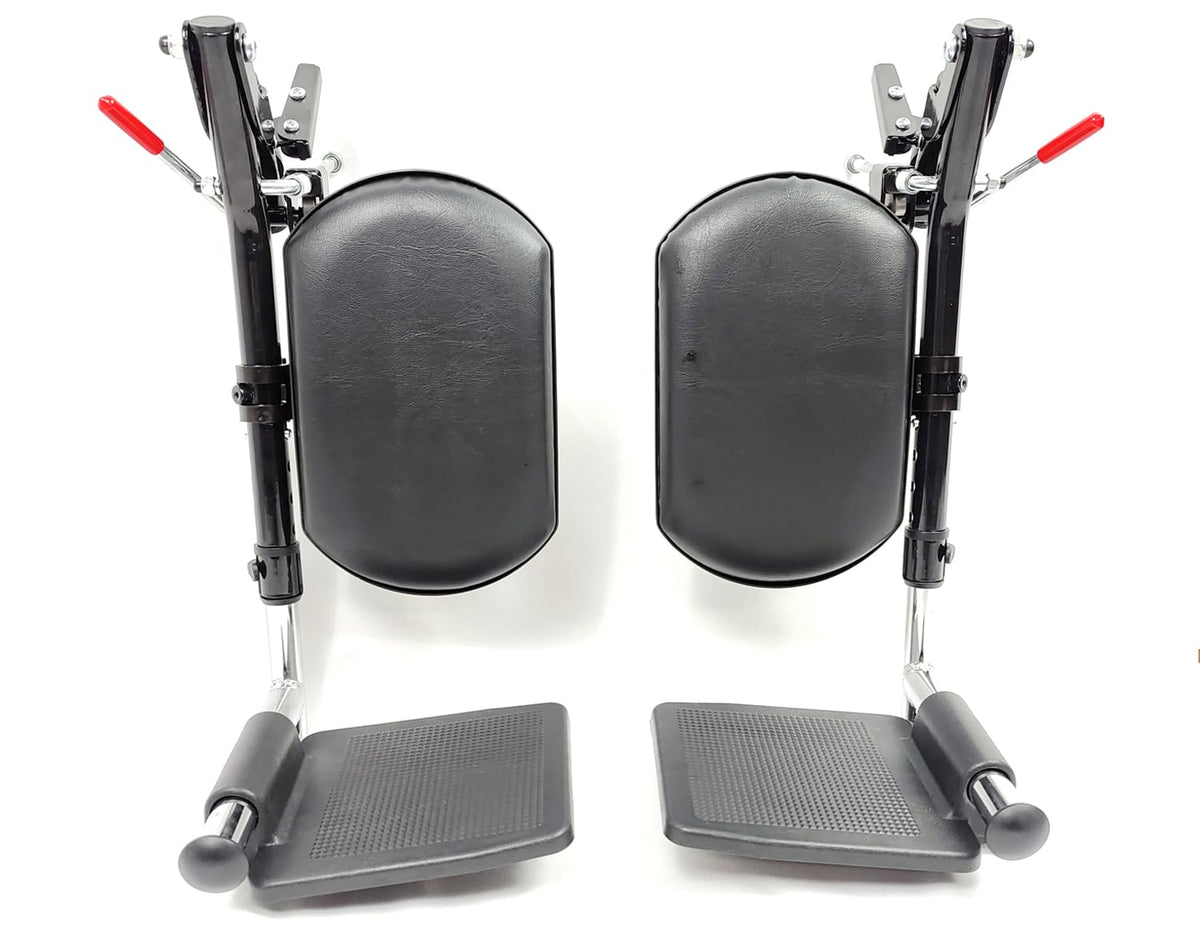Wheelchair Elevating Leg Rests with Padded Calf Pad and Composite Footplates, 1 Pair Z699