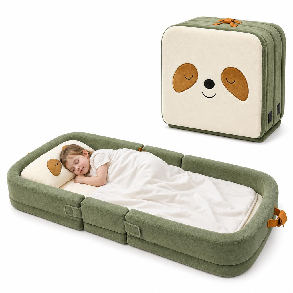 Foldable Portable Toddler Travel Bed with Pillow J1411