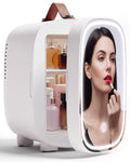 4 Liter 6 Can Portable Mini Fridge with LED Mirror V20050