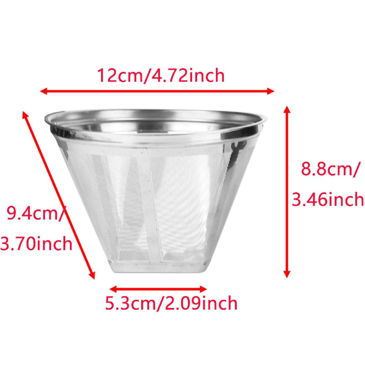 Stainless Steel Reusable Cone Coffee Filter V75965
