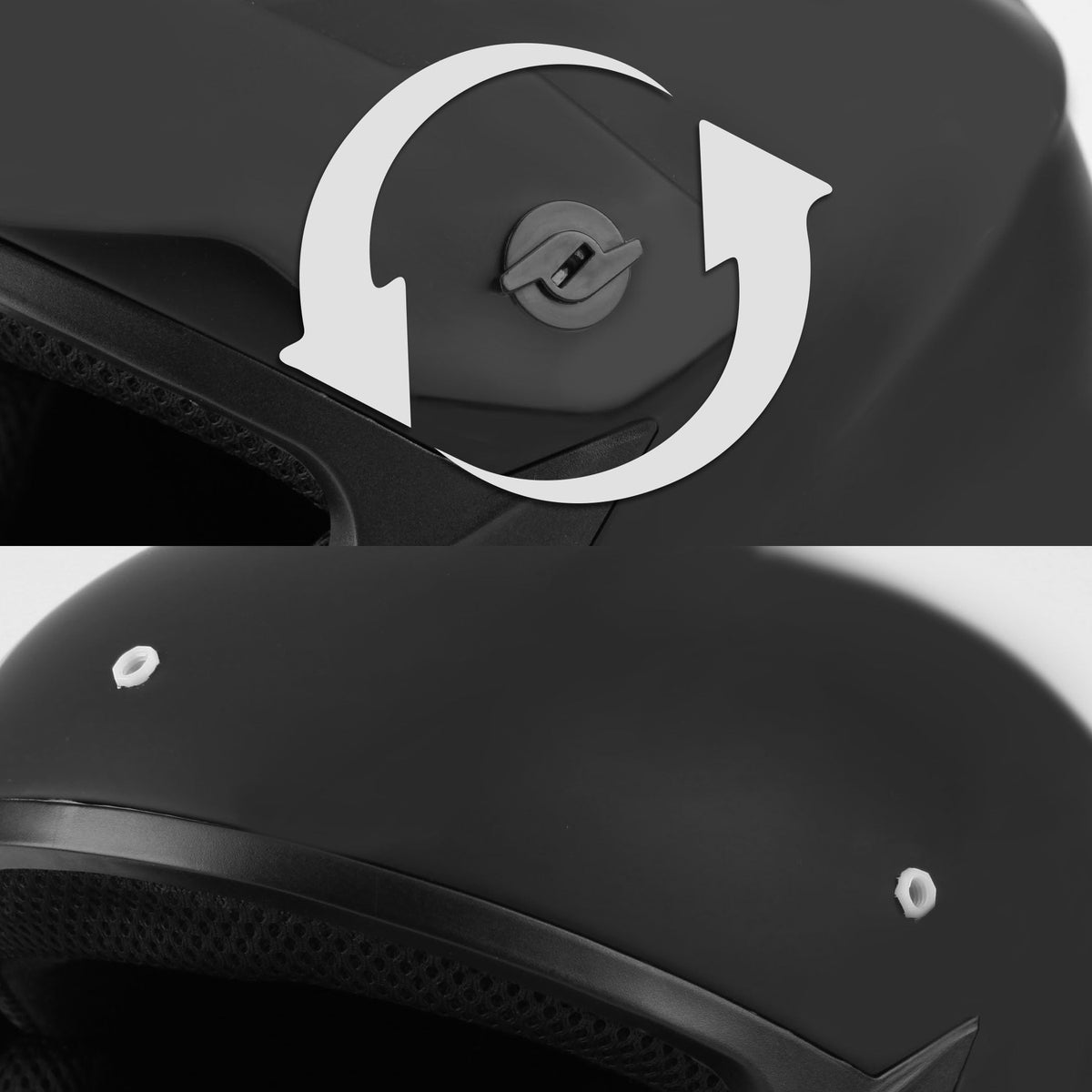 Matte Black Adult Full Helmet Medium A974