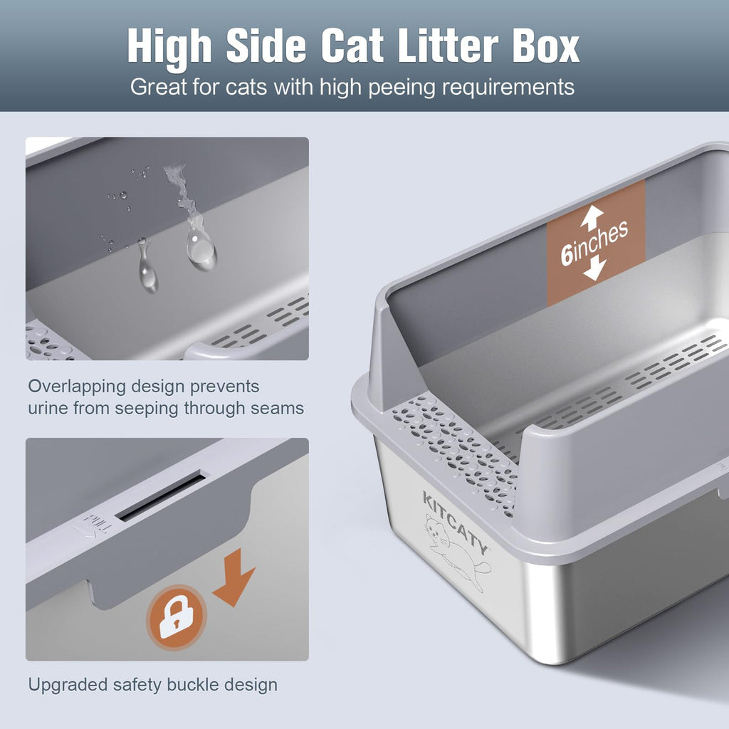 Stainless Steel Sifting Litter Box A9114