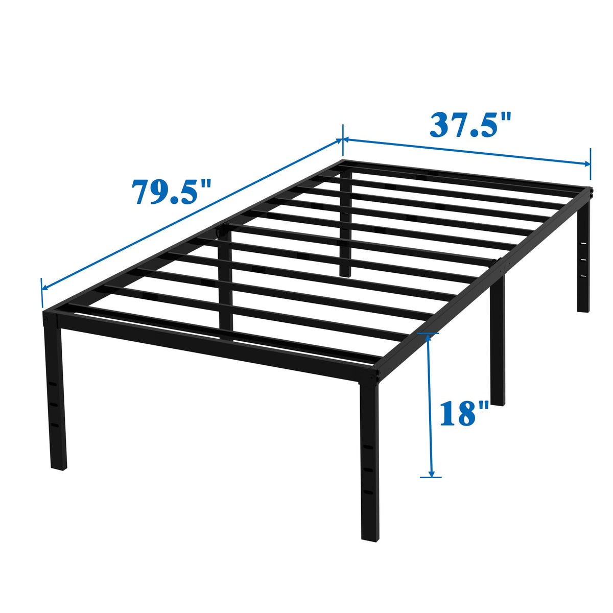 Twin XL 18 Inch Metal Platform Bed Frame M341