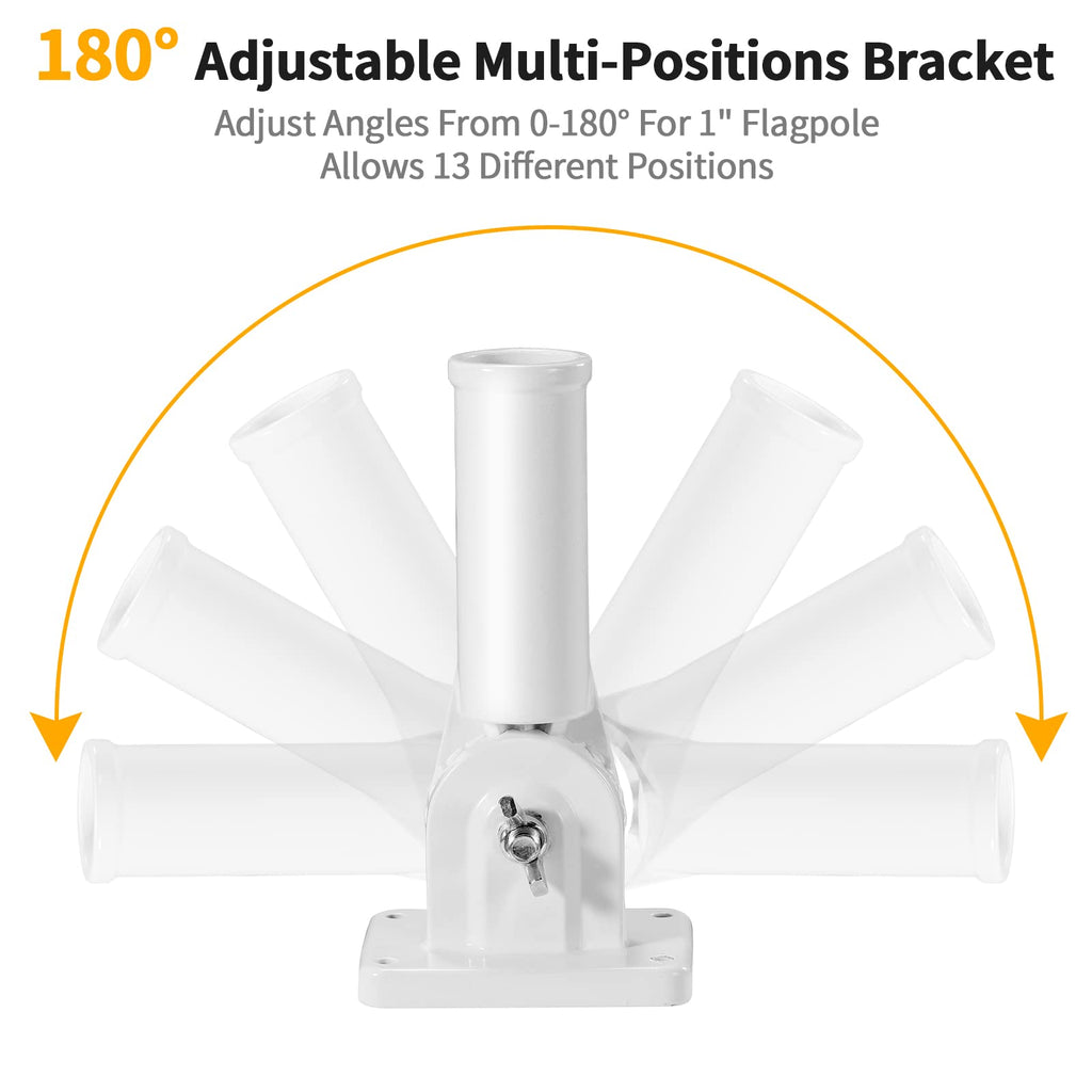 1" Flag Pole Holder Brackets with Hardwares Q1427