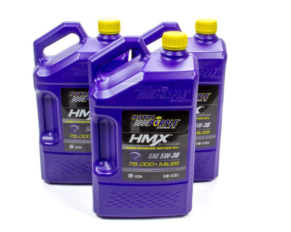 SAE 5W-30 High-Mileage Synthetic Motor Oil 5 Quart Case of 3 V169