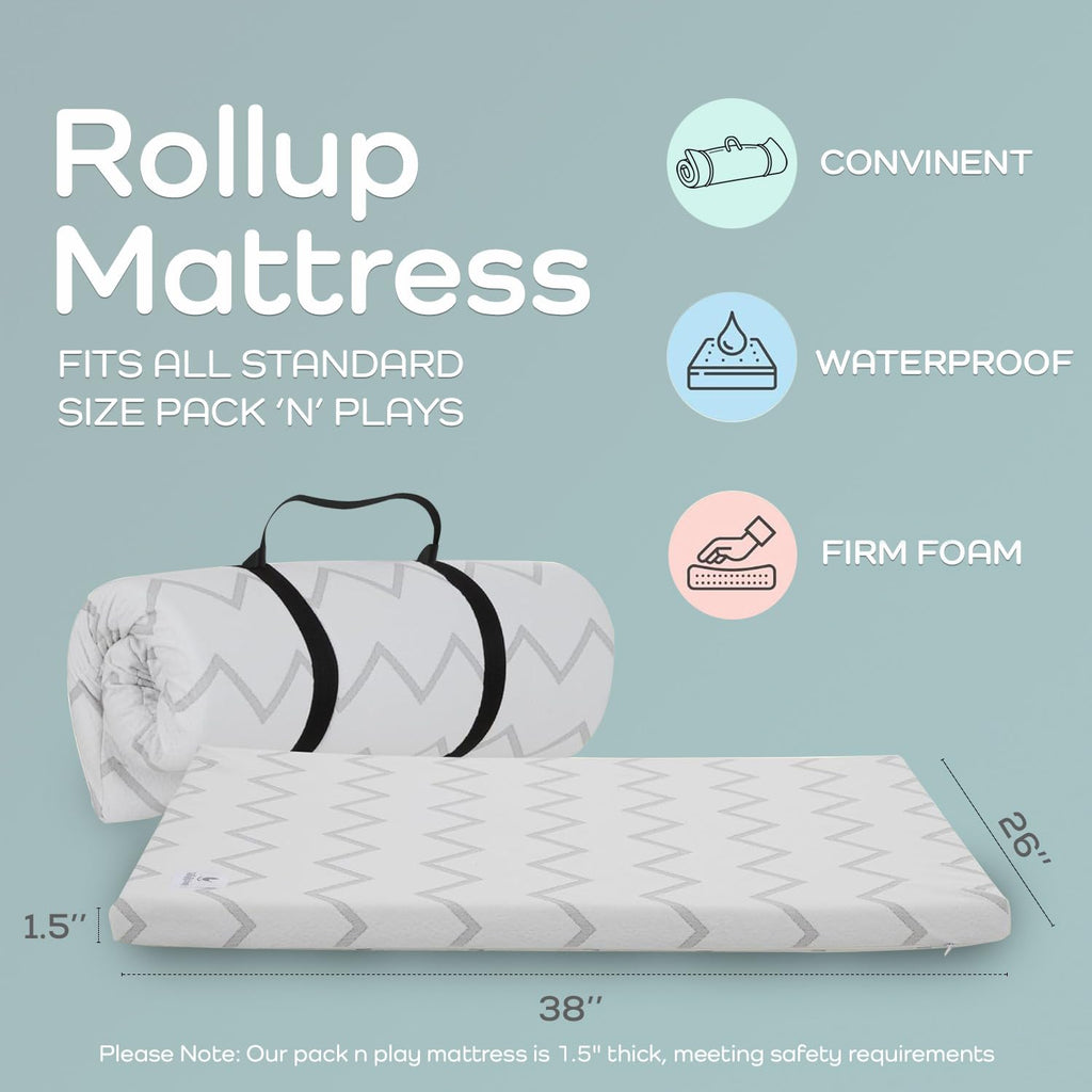 38" x 26" Waterproof Memory Foam Mattress Pad C25084