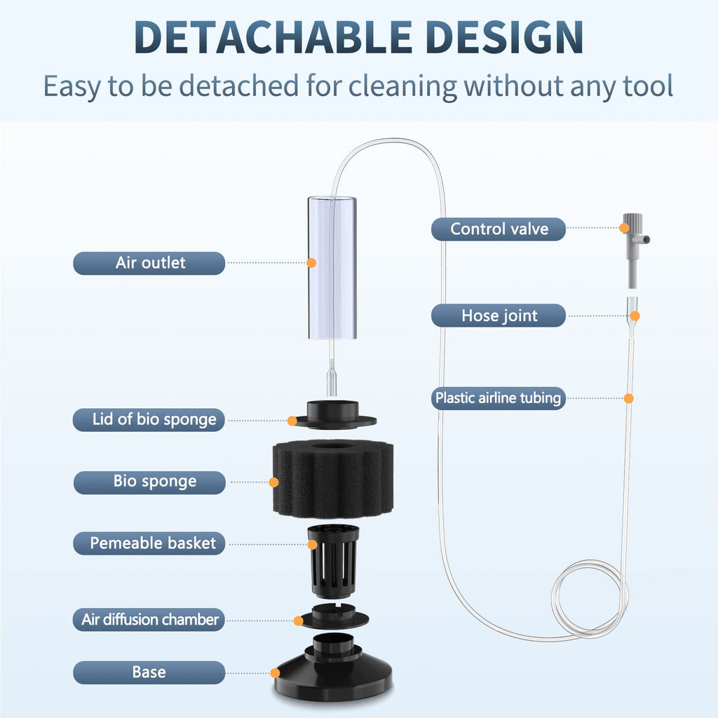 Aquarium Air Pump with Sponge Filter Kit C663024