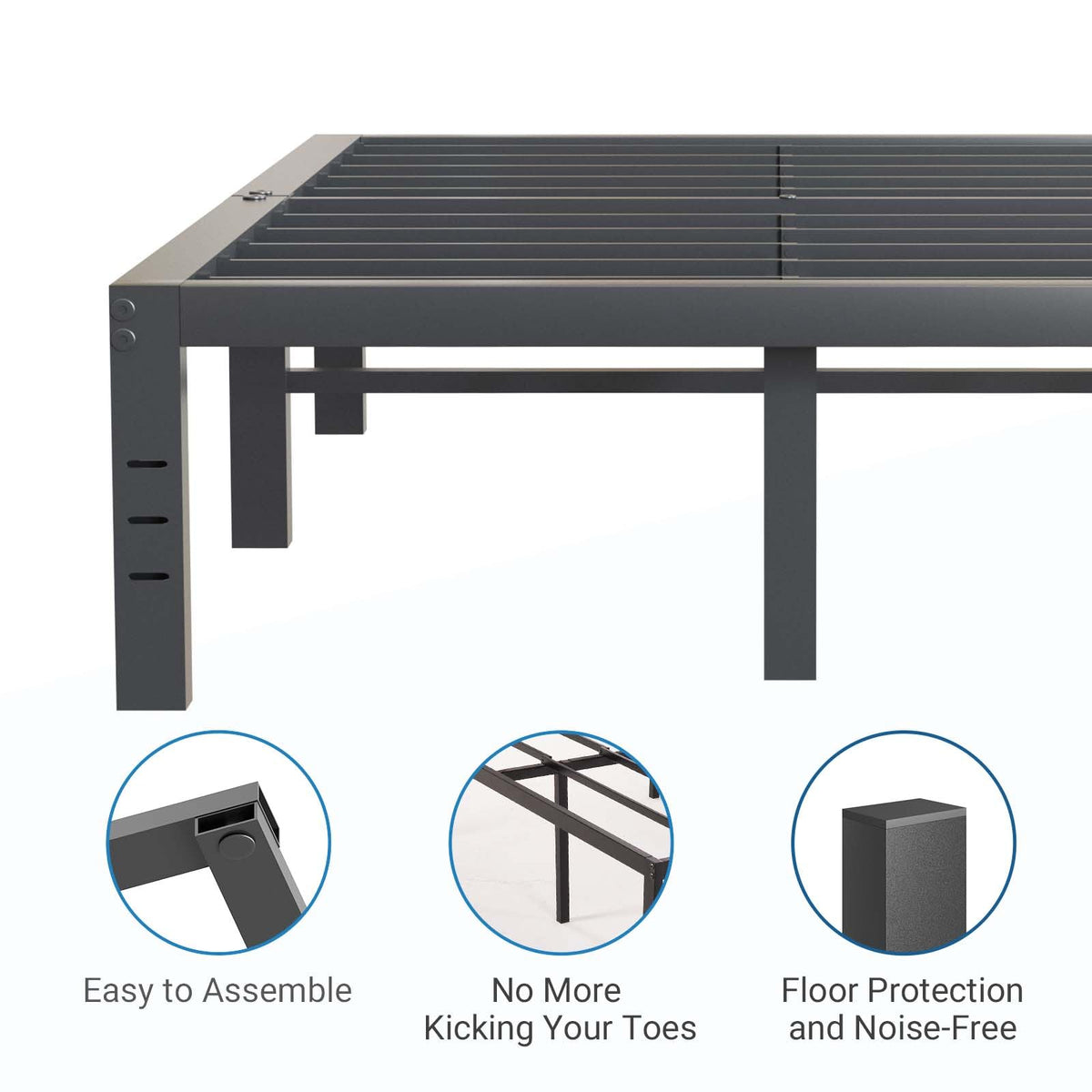 Queen Size 18 Inch Metal Platform Bed Frame Z518
