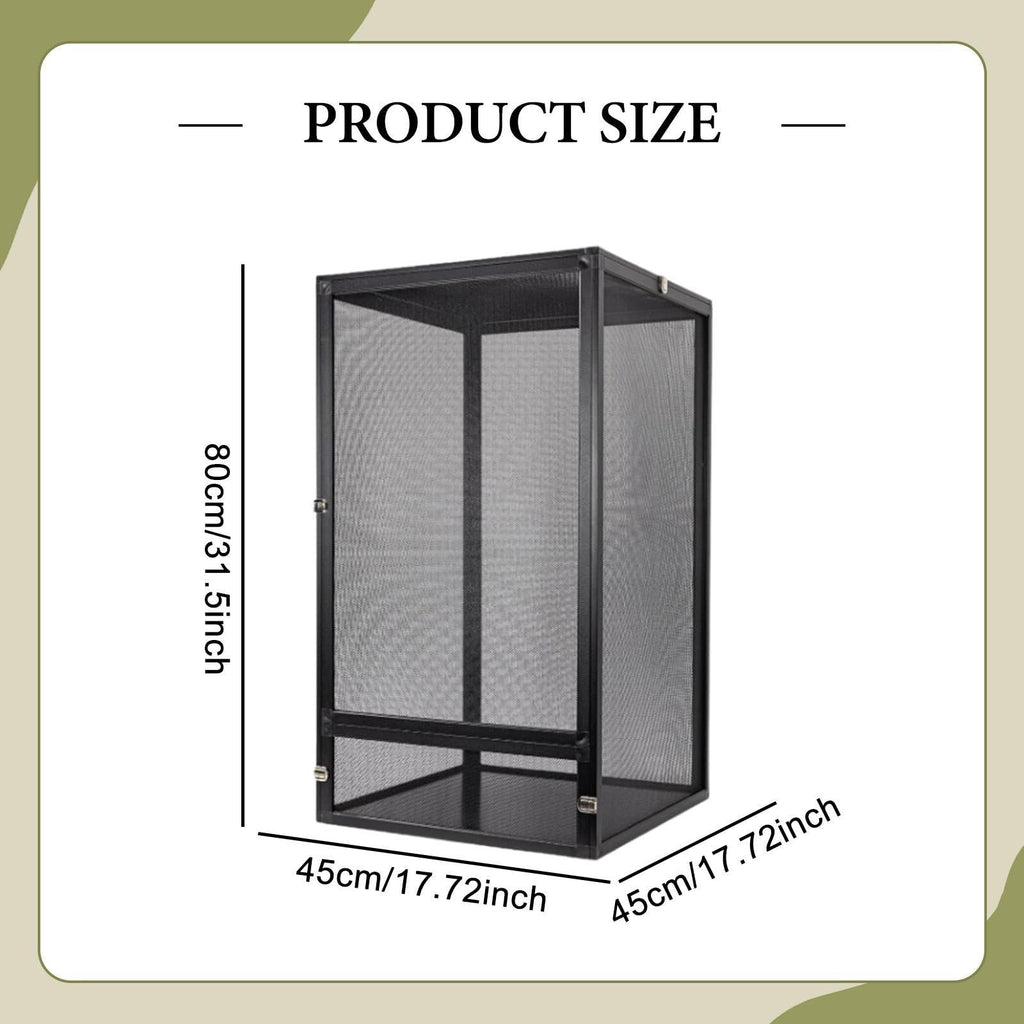 Aluminum Reptile Terrarium with Screen 45x45x80cm S269