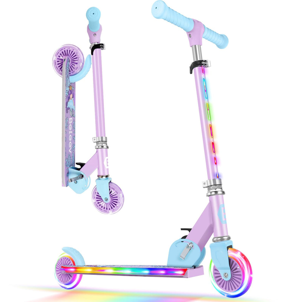 2 Wheel Folding Lightweight Kick Scooter with Light-Up Wheels F6321