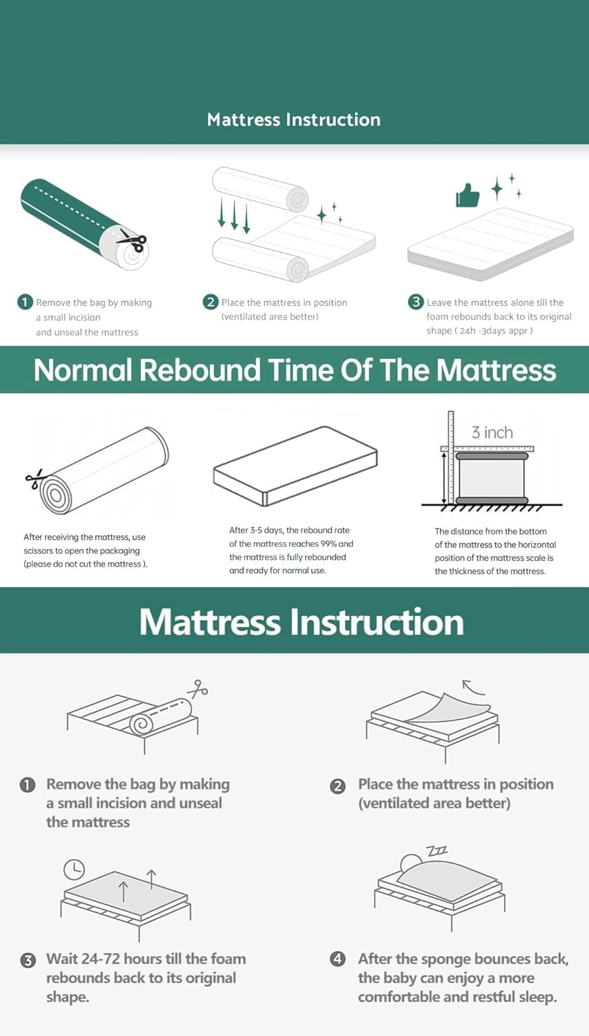 Double-Sided Memory Foam Portable Mattress R268998