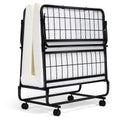 Folding Bed with Mattress Twin Size Metal Frame Memory Foam T2097